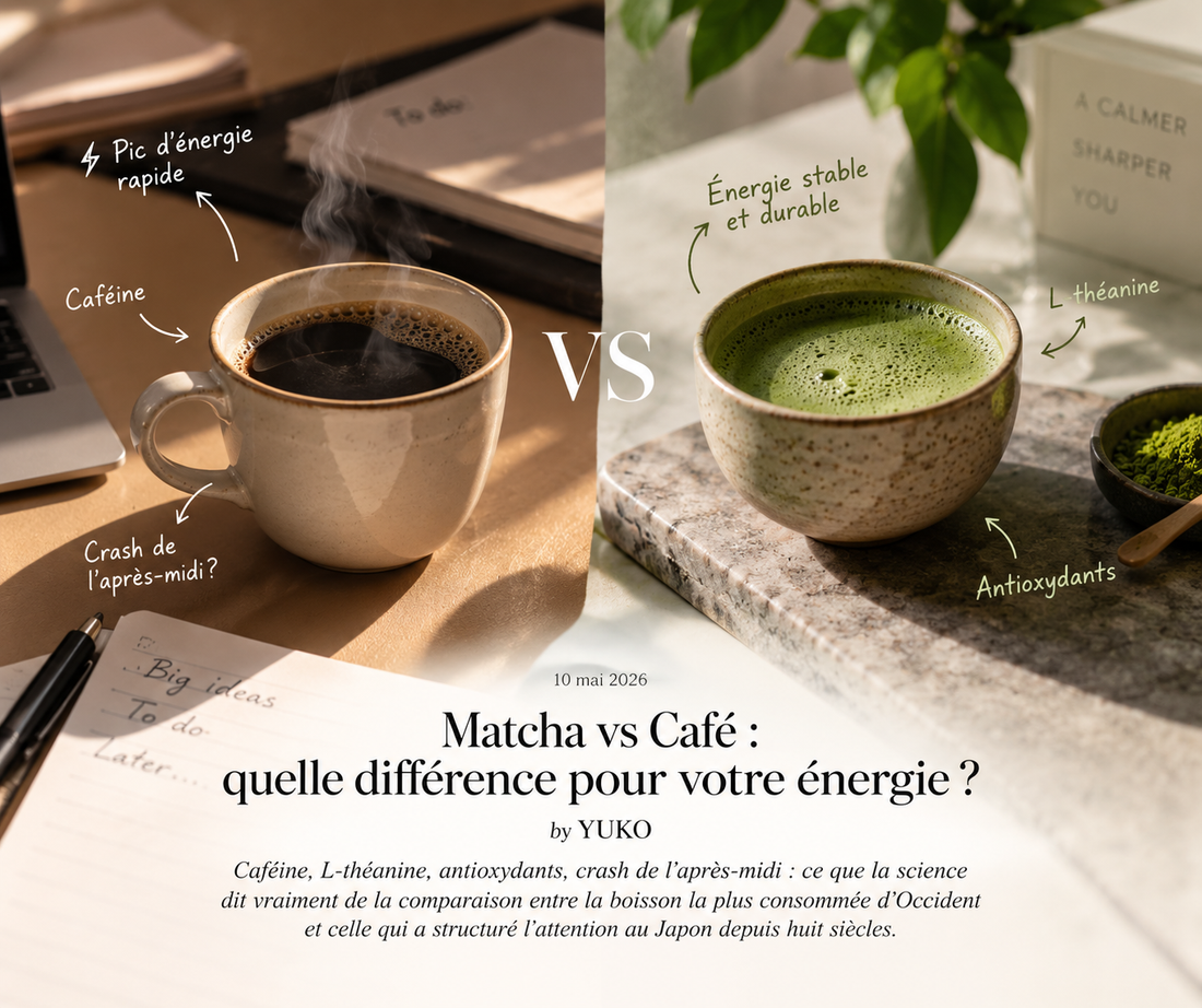 Matcha vs Café : quelle différence pour votre énergie ? by Yuko